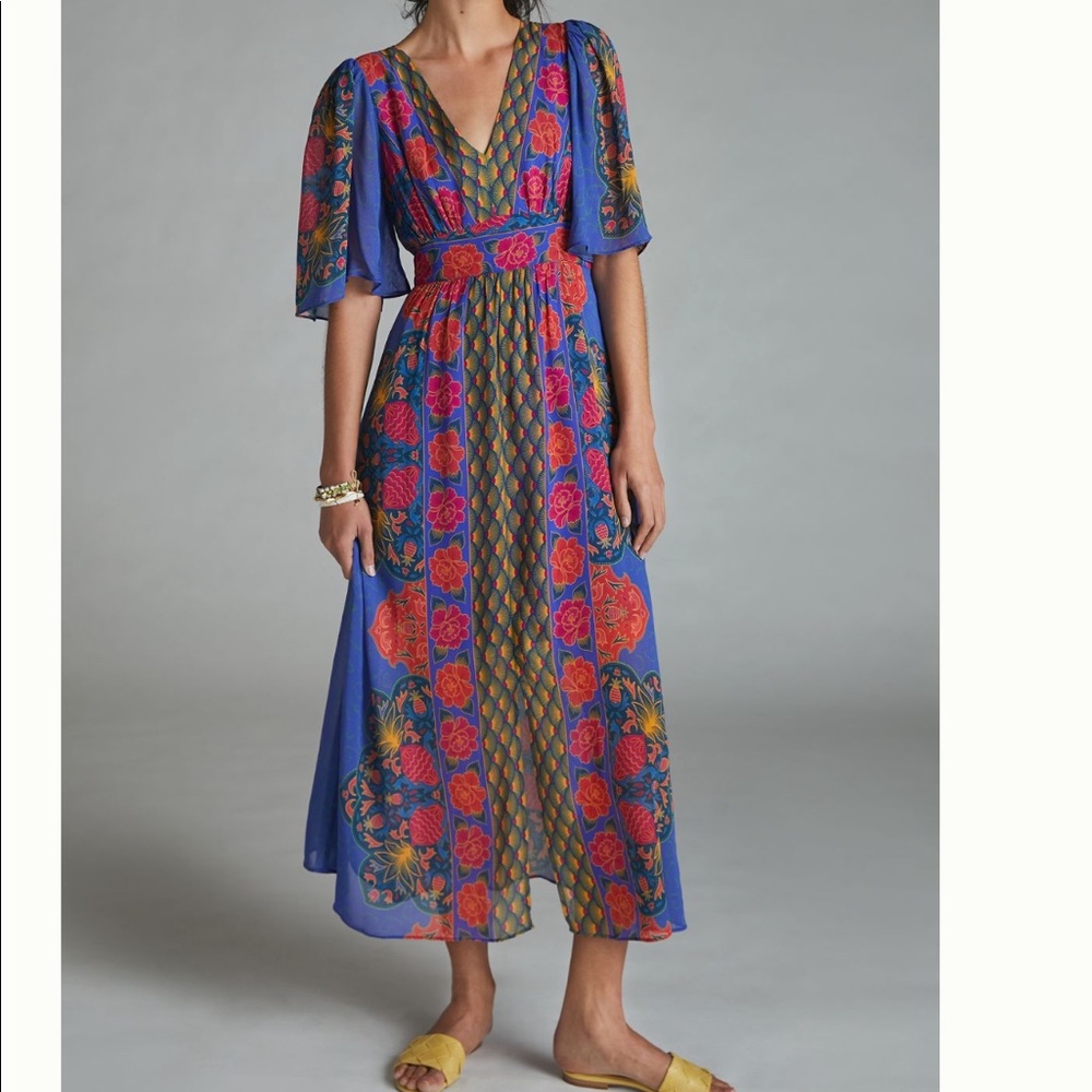 ANTHROPOLOGIE FARM RIO ROSITA MAXI DRESS 🌈